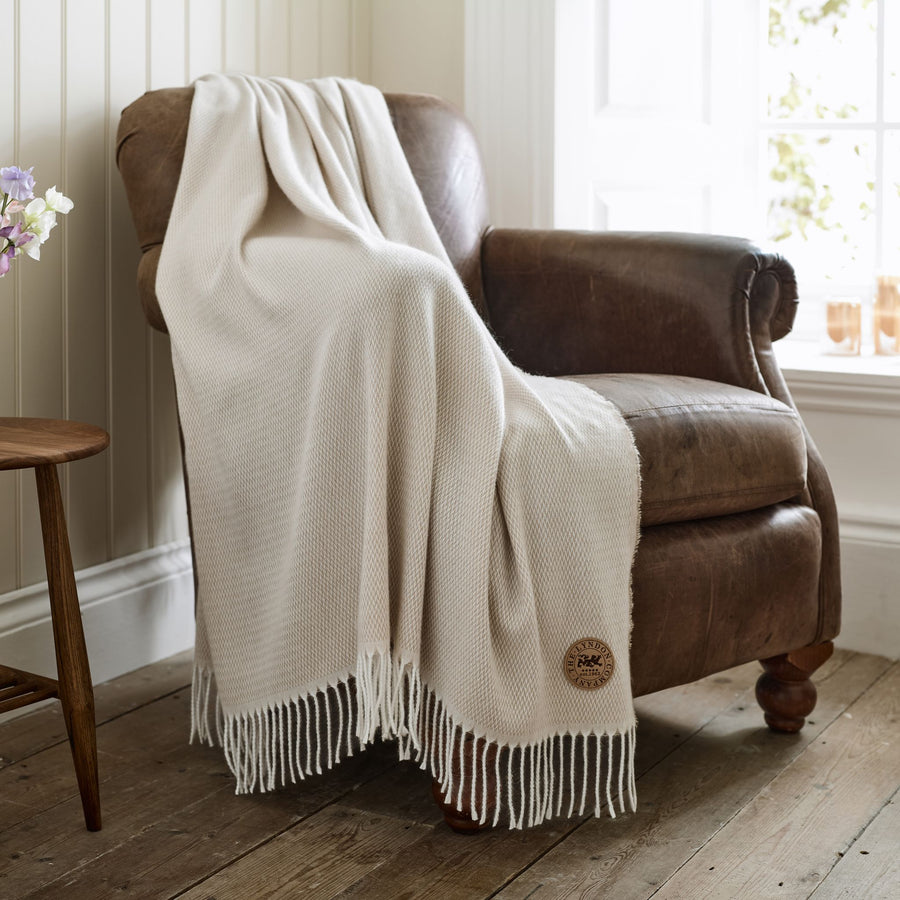 Arcadia Throw Brown - Arcadia Throw 130x170CM Doeskin Sterling Home 1