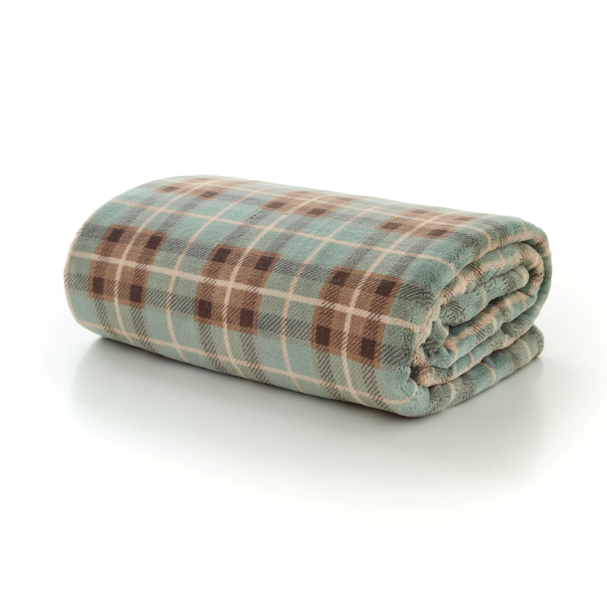 The Lyndon Company Highland Fell Check Throw Green - TLC Highland Fell Check Throw Green 140x180CM Sterling Home 2