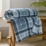 The Lyndon Company Pheasant Check Throw Navy - TLC Pheasant Check Throw Navy 140x180CM Sterling Home 1