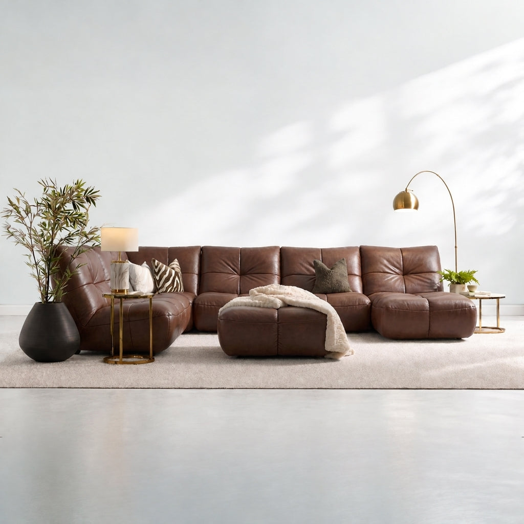 Comet Corner Sofa - Combination 1 - Corner Sofa Group With Footstool Cat 20S — TOS-195E  HAZELNUT, gallery image 1