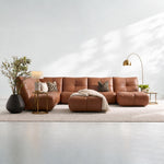 Comet Corner Sofa - Combination 1 - Corner Sofa Group With Footstool Cat 20S — TOS-376E BRANDY, gallery image 1