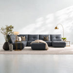 Comet Corner Sofa - Combination 1 - Corner Sofa Group With Footstool Cat 20S — TOS-619E  CARBON GREY, gallery image 1