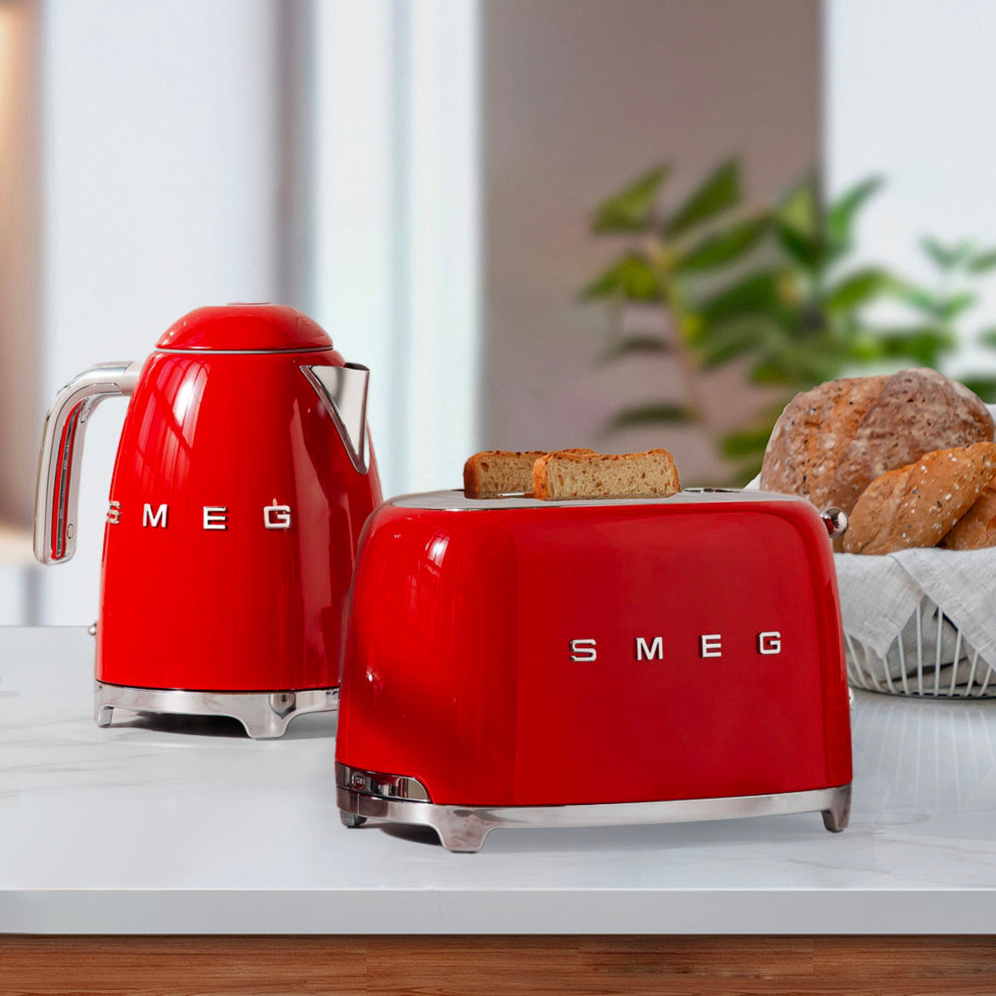 Smeg Red Kettle - Smeg Kettle Red 1.7L Sterling Home 1
