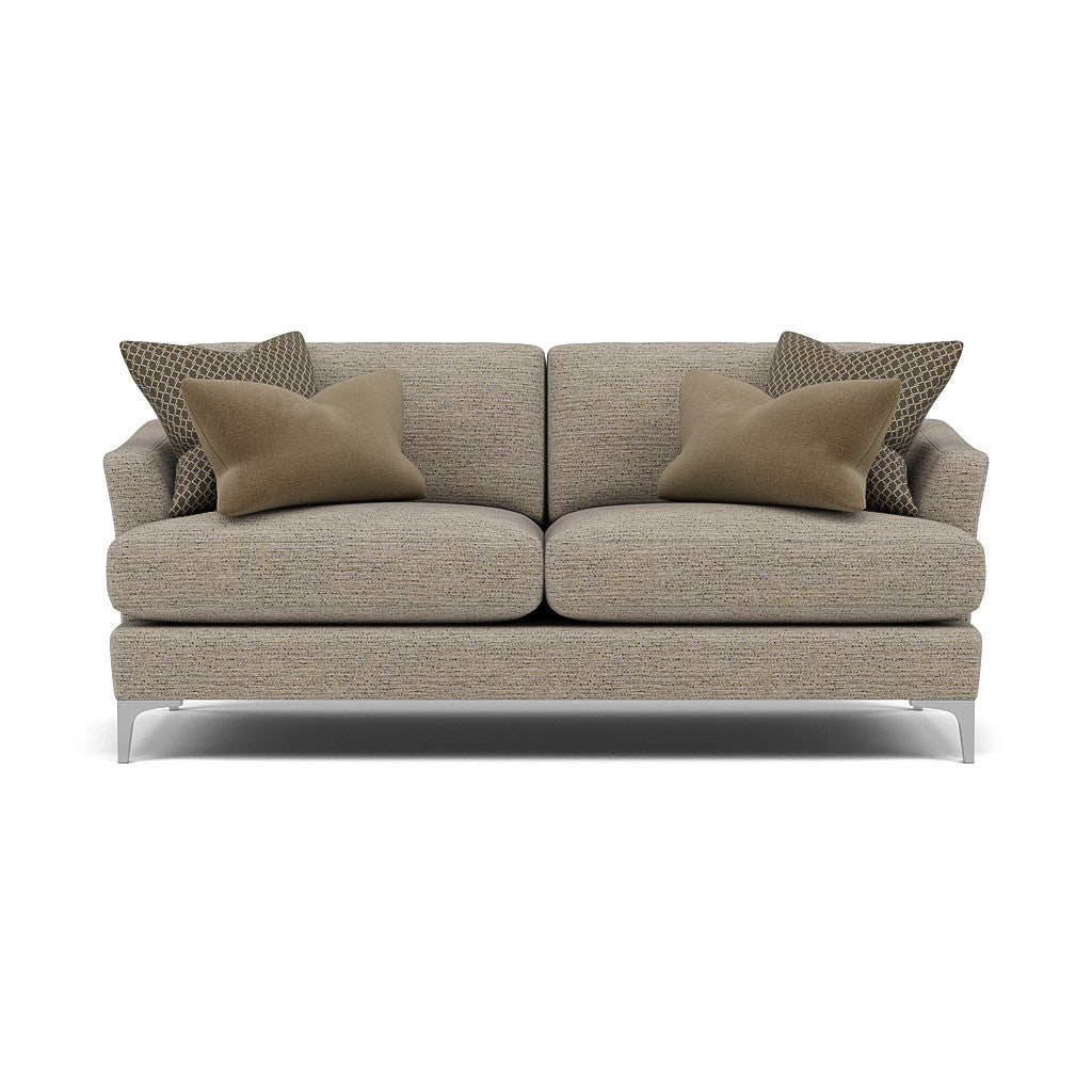 Tulip Small 3 Seater Sofa - 2.5 Seater Sofa Fabric 3 Seater Sofas Sterling Home 14 Pillow Pack 10 Brushed Chrome