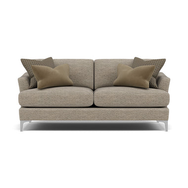 Tulip Small 3 Seater Sofa - 2.5 Seater Sofa Fabric 3 Seater Sofas Sterling Home 12 Pillow Pack 10 Brushed Chrome