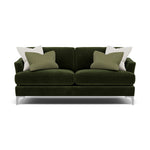 Tulip Small 3 Seater Sofa - 2.5 Seater Sofa Fabric 3 Seater Sofas Sterling Home 3 Pillow Pack 1 Brushed Chrome