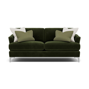 Tulip Small 3 Seater Sofa - 2.5 Seater Sofa Fabric 3 Seater Sofas Sterling Home 1 Pillow Pack 1 Brushed Chrome