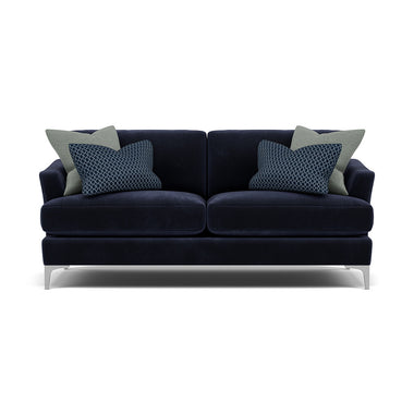 Tulip Small 3 Seater Sofa - 2.5 Seater Sofa Fabric 3 Seater Sofas Sterling Home 4 Pillow Pack 2 Brushed Chrome