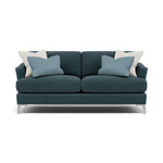 Tulip Small 3 Seater Sofa - 2.5 Seater Sofa Fabric 3 Seater Sofas Sterling Home 7 Pillow Pack 3 Brushed Chrome