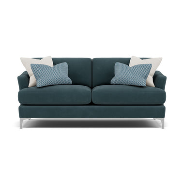 Tulip Small 3 Seater Sofa - 2.5 Seater Sofa Fabric 3 Seater Sofas Sterling Home 5 Pillow Pack 3 Brushed Chrome