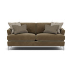 Tulip Small 3 Seater Sofa - 2.5 Seater Sofa Fabric 3 Seater Sofas Sterling Home 8 Pillow Pack 4 Brushed Chrome