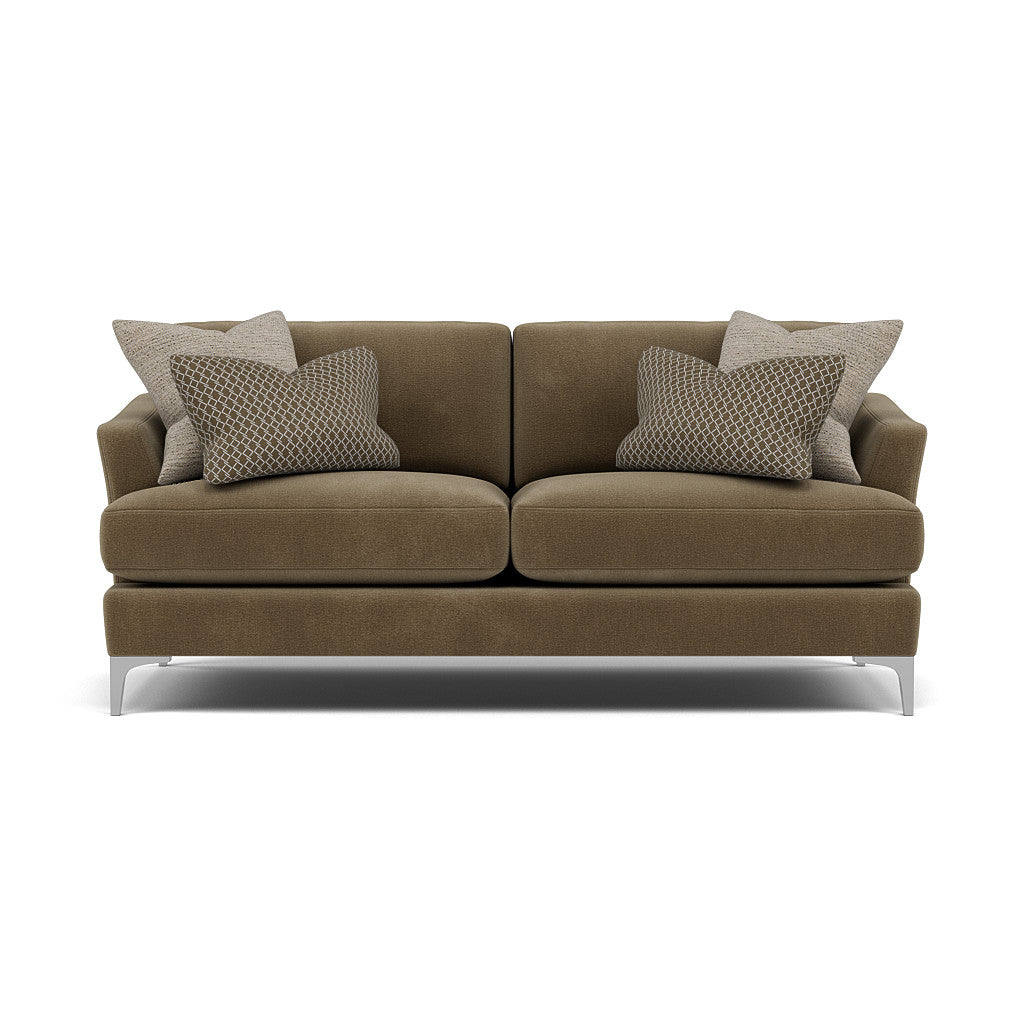 Tulip Small 3 Seater Sofa - 2.5 Seater Sofa Fabric 3 Seater Sofas Sterling Home 8 Pillow Pack 4 Brushed Chrome