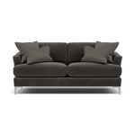 Tulip Small 3 Seater Sofa - 2.5 Seater Sofa Fabric 3 Seater Sofas Sterling Home 9 Pillow Pack 5 Brushed Chrome