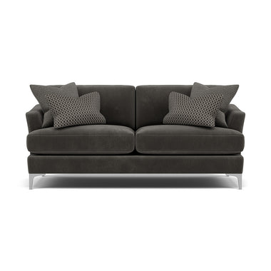 Tulip Small 3 Seater Sofa - 2.5 Seater Sofa Fabric 3 Seater Sofas Sterling Home 7 Pillow Pack 5 Brushed Chrome