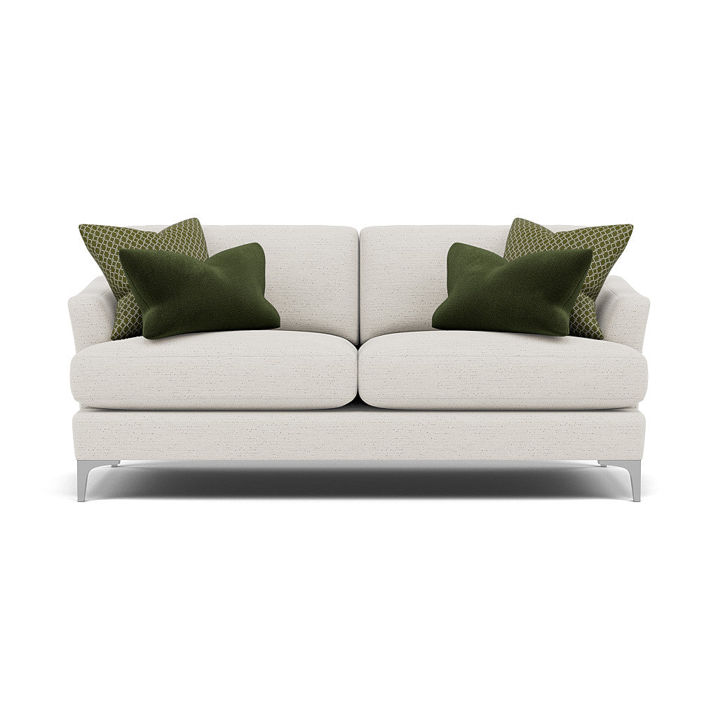 Tulip Small 3 Seater Sofa - 2.5 Seater Sofa Fabric 3 Seater Sofas Sterling Home 10 Pillow Pack 6 Brushed Chrome