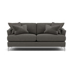 Tulip Small 3 Seater Sofa - 2.5 Seater Sofa Fabric 3 Seater Sofas Sterling Home 12 Pillow Pack 8 Brushed Chrome