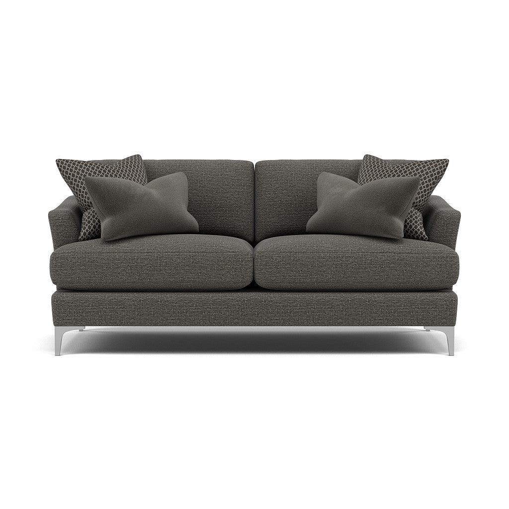 Tulip Small 3 Seater Sofa - 2.5 Seater Sofa Fabric 3 Seater Sofas Sterling Home 12 Pillow Pack 8 Brushed Chrome
