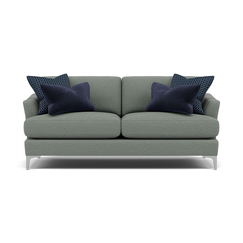 Tulip Small 3 Seater Sofa - 2.5 Seater Sofa Fabric 3 Seater Sofas Sterling Home 13 Pillow Pack 9 Brushed Chrome