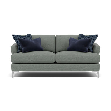 Tulip Small 3 Seater Sofa - 2.5 Seater Sofa Fabric 3 Seater Sofas Sterling Home 11 Pillow Pack 9 Brushed Chrome