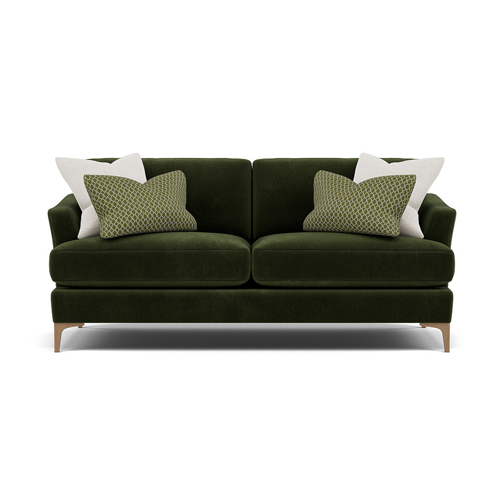Tulip Small 3 Seater Sofa - 2.5 Seater Sofa Fabric 3 Seater Sofas Sterling Home 15 Pillow Pack 1 Feet - Light