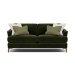 Tulip Small 3 Seater Sofa - 2.5 Seater Sofa Fabric 3 Seater Sofas Sterling Home 16 Pillow Pack 1 Feet - Smoke