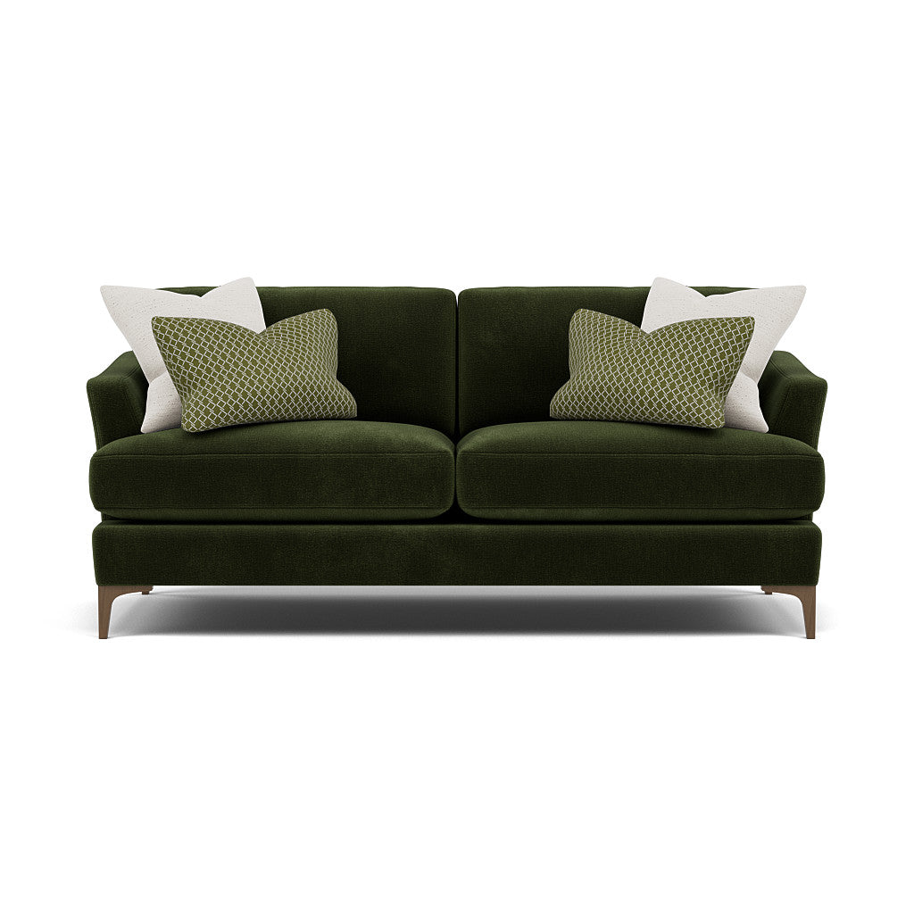 Tulip Small 3 Seater Sofa - 2.5 Seater Sofa Fabric 3 Seater Sofas Sterling Home 16 Pillow Pack 1 Feet - Smoke