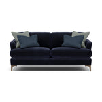 Tulip Small 3 Seater Sofa - 2.5 Seater Sofa Fabric 3 Seater Sofas Sterling Home 18 Pillow Pack 2 Feet - Smoke