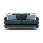 Tulip Small 3 Seater Sofa - 2.5 Seater Sofa Fabric 3 Seater Sofas Sterling Home 20 Pillow Pack 3 Feet - Smoke