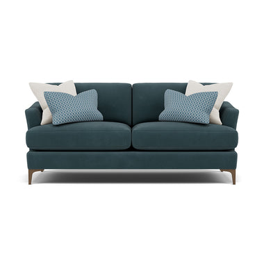 Tulip Small 3 Seater Sofa - 2.5 Seater Sofa Fabric 3 Seater Sofas Sterling Home 18 Pillow Pack 3 Feet - Smoke