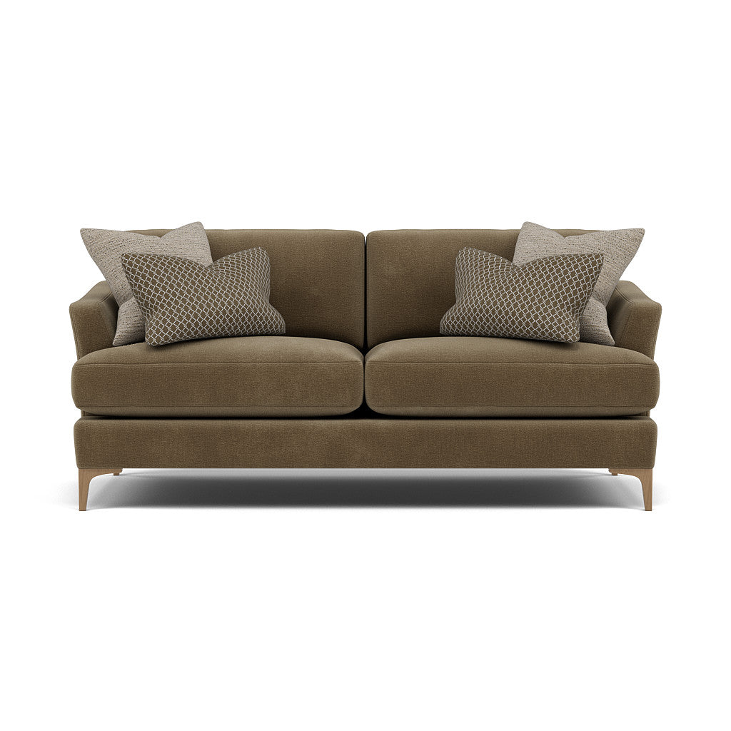 Tulip Small 3 Seater Sofa - 2.5 Seater Sofa Fabric 3 Seater Sofas Sterling Home 21 Pillow Pack 4 Feet - Light