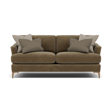 Tulip Small 3 Seater Sofa - 2.5 Seater Sofa Fabric 3 Seater Sofas Sterling Home 19 Pillow Pack 4 Feet - Light