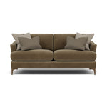 Tulip Small 3 Seater Sofa - 2.5 Seater Sofa Fabric 3 Seater Sofas Sterling Home 22 Pillow Pack 4 Feet - Smoke