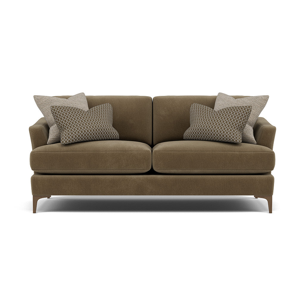 Tulip Small 3 Seater Sofa - 2.5 Seater Sofa Fabric 3 Seater Sofas Sterling Home 22 Pillow Pack 4 Feet - Smoke