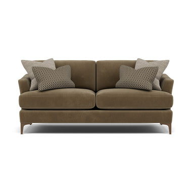 Tulip Small 3 Seater Sofa - 2.5 Seater Sofa Fabric 3 Seater Sofas Sterling Home 20 Pillow Pack 4 Feet - Smoke