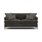 Tulip Small 3 Seater Sofa - 2.5 Seater Sofa Fabric 3 Seater Sofas Sterling Home 24 Pillow Pack 5 Feet - Smoke