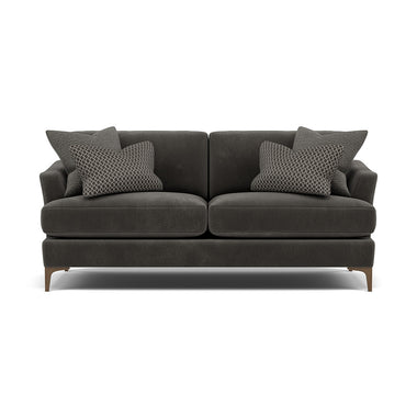 Tulip Small 3 Seater Sofa - 2.5 Seater Sofa Fabric 3 Seater Sofas Sterling Home 22 Pillow Pack 5 Feet - Smoke