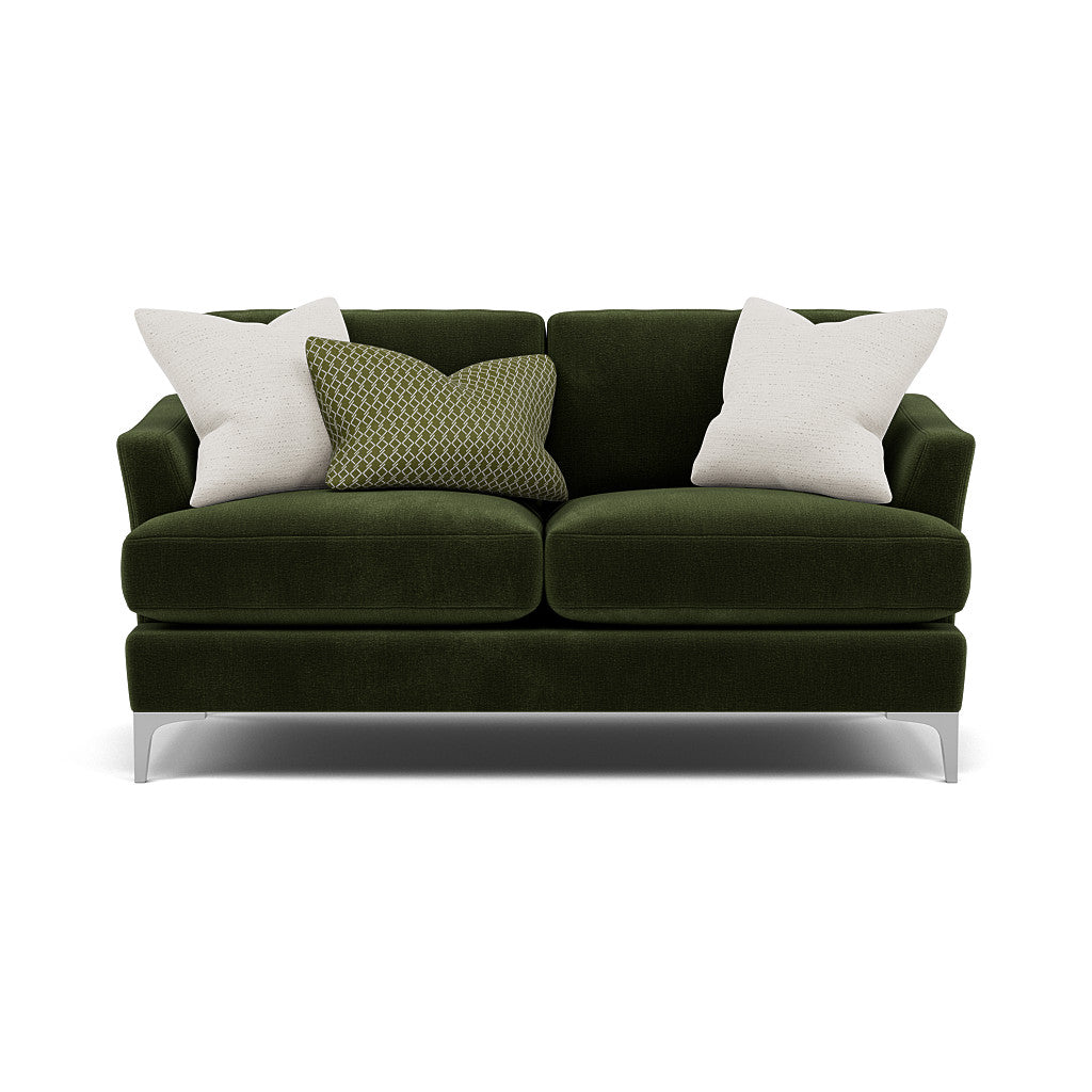 Tulip 2 Seater Sofa - 2 Seater Sofa Fabric 2 Seater Sofas Sterling Home 5 Pillow Pack 1 Brushed Chrome