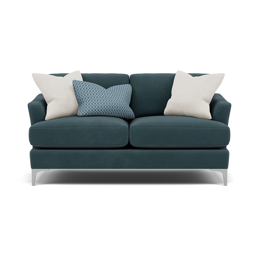 Tulip 2 Seater Sofa - 2 Seater Sofa Fabric 2 Seater Sofas Sterling Home 9 Pillow Pack 3 Brushed Chrome