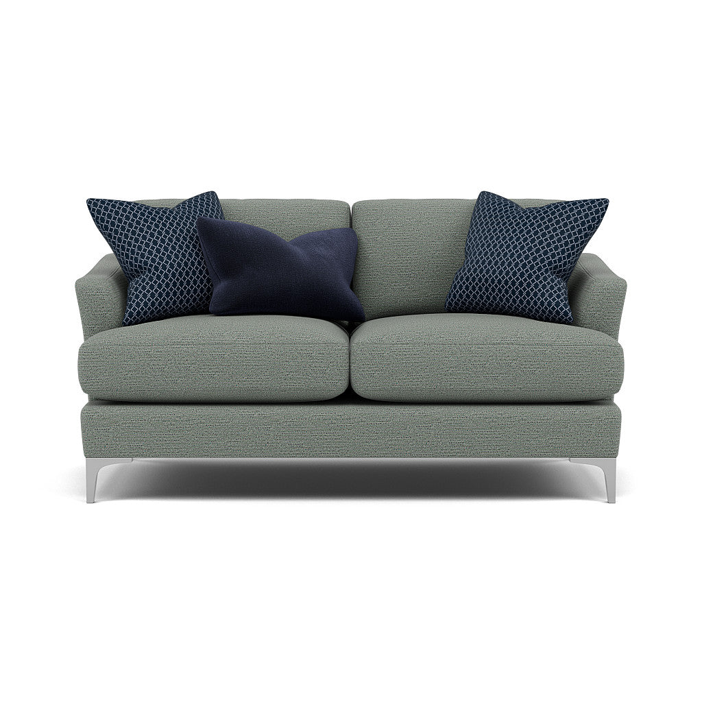 Tulip 2 Seater Sofa - 2 Seater Sofa Fabric 2 Seater Sofas Sterling Home 15 Pillow Pack 9 Brushed Chrome