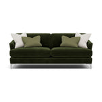 Tulip 3 Seater Sofa - 3 Seater Sofa Fabric 3 Seater Sofas Sterling Home 3 Pillow Pack 1 Brushed Chrome