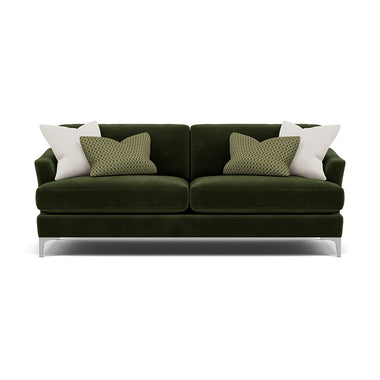 Tulip 3 Seater Sofa - 3 Seater Sofa Fabric 3 Seater Sofas Sterling Home 1 Pillow Pack 1 Brushed Chrome