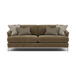 Tulip 3 Seater Sofa - 3 Seater Sofa Fabric 3 Seater Sofas Sterling Home 6 Pillow Pack 4 Brushed Chrome