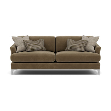 Tulip 3 Seater Sofa - 3 Seater Sofa Fabric 3 Seater Sofas Sterling Home 6 Pillow Pack 4 Brushed Chrome