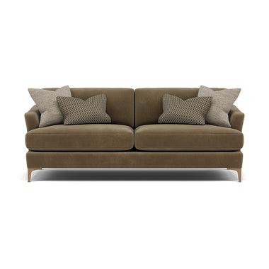 Tulip 3 Seater Sofa - 3 Seater Sofa Fabric 3 Seater Sofas Sterling Home 20 Pillow Pack 4 Feet - Light