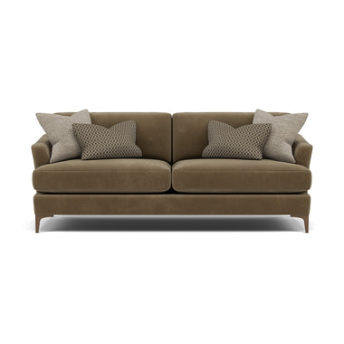 Tulip 3 Seater Sofa - 3 Seater Sofa Fabric 3 Seater Sofas Sterling Home 21 Pillow Pack 4 Feet - Smoke