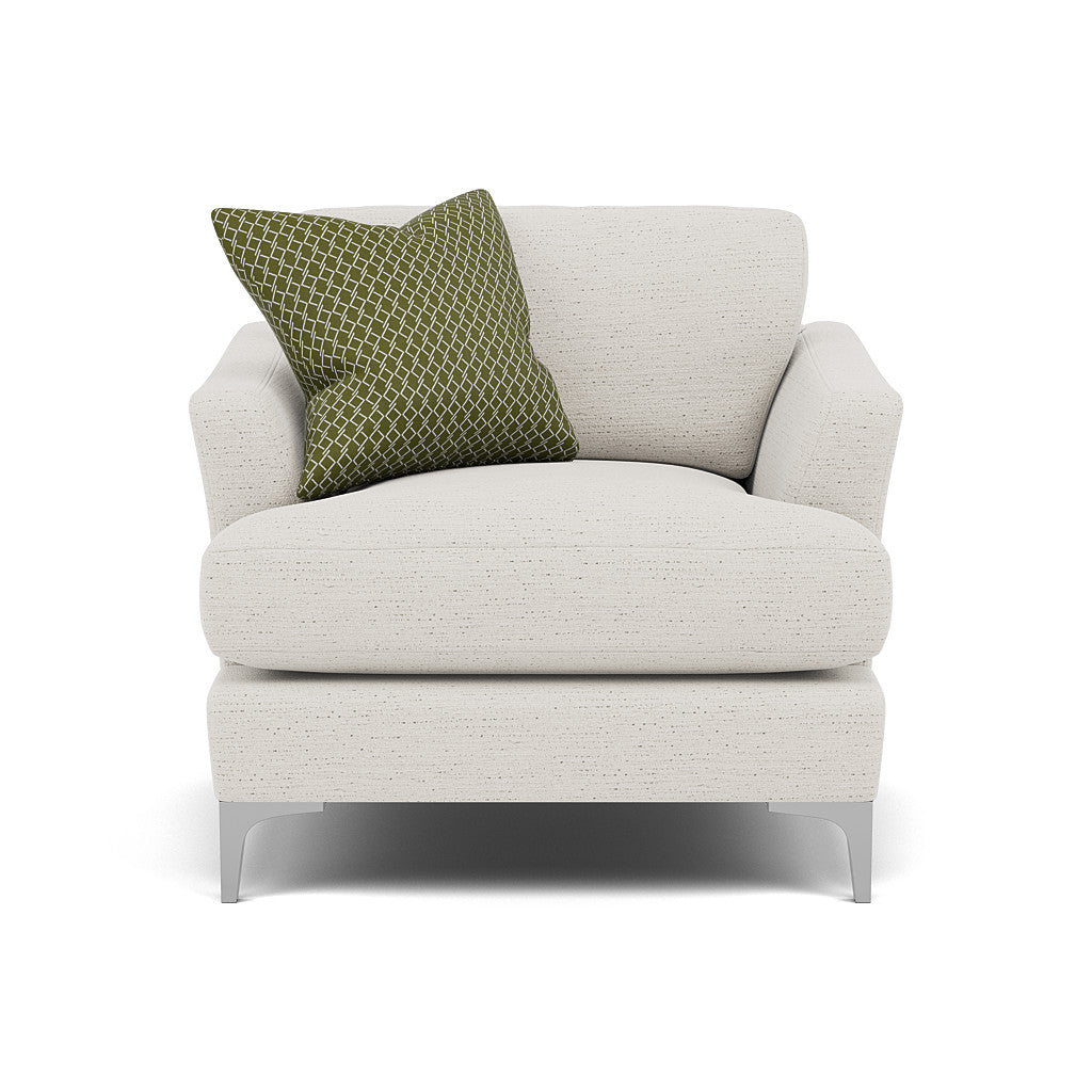 Tulip Armchair - Chair Fabric Armchairs Sterling Home 10 Pillow Pack 6 Brushed Chrome
