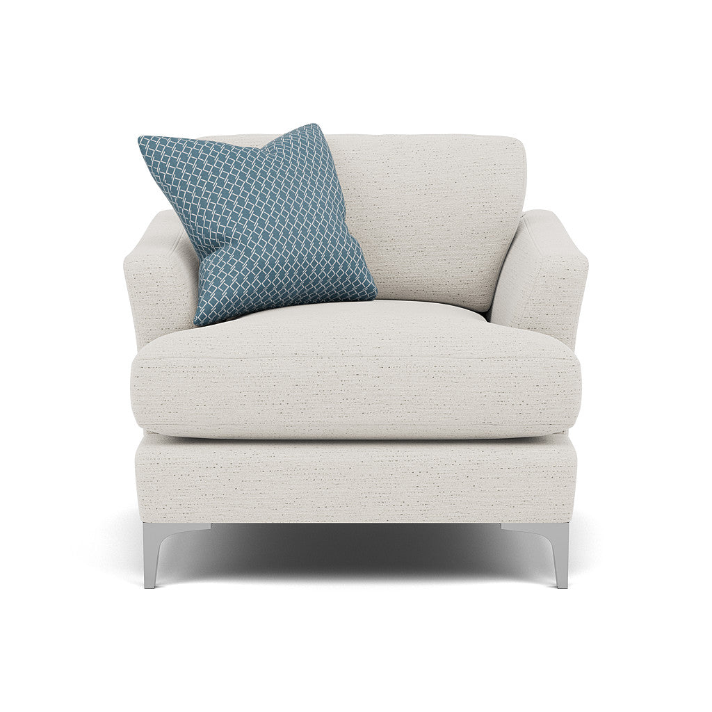 Tulip Armchair - Chair Fabric Armchairs Sterling Home 11 Pillow Pack 7 Brushed Chrome