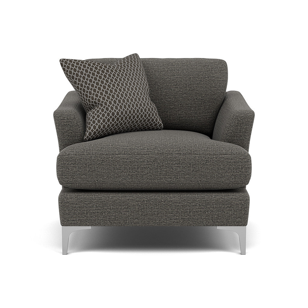 Tulip Armchair - Chair Fabric Armchairs Sterling Home 12 Pillow Pack 8 Brushed Chrome