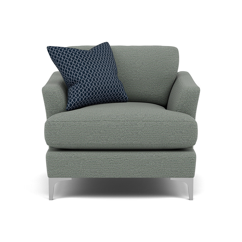Tulip Armchair - Chair Fabric Armchairs Sterling Home 13 Pillow Pack 9 Brushed Chrome