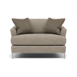 Tulip Loveseat - Cuddler Fabric Armchairs Sterling Home 14 Pillow Pack 10 Brushed Chrome